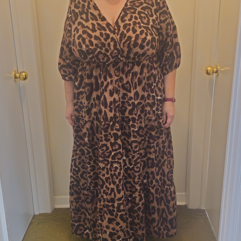 Leopard Print Maxi Dress